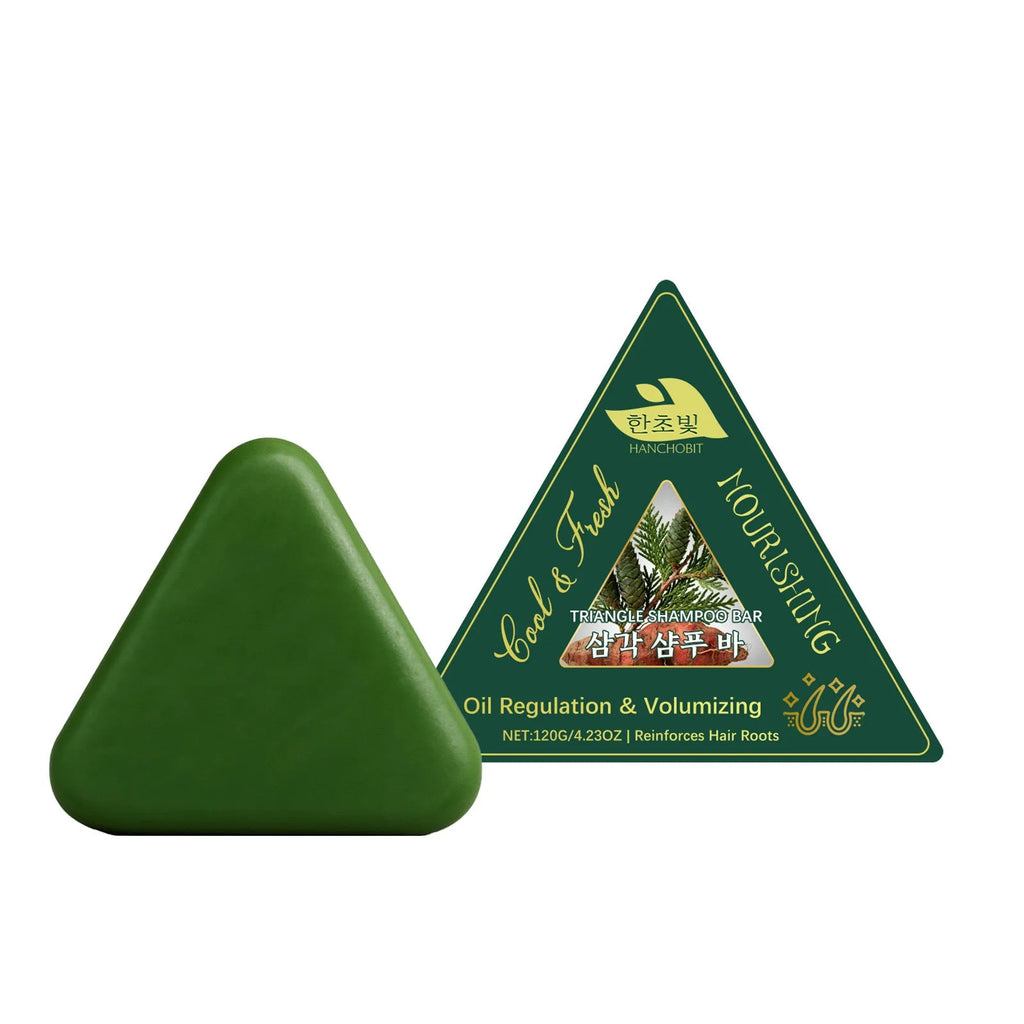 Herbal Care solid shampoo bar in wrapper, 120g, for moisturising and softening hair