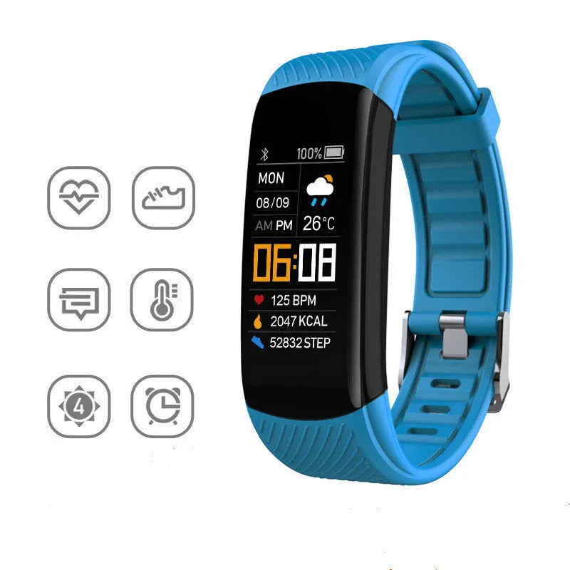 C5S smart fitness bracelet with a black TPU strap and a 0.96-inch touchscreen display.