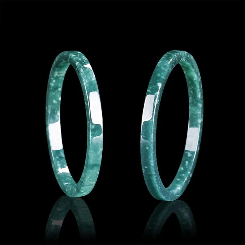 Natural jade blue water square bracelet in blue green-blue, women's simple style, with certificate and gift box