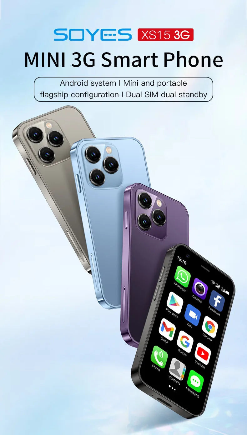S23PRO & XS15 mini smartphone with 30cm screen in black, green and pink purple colour options