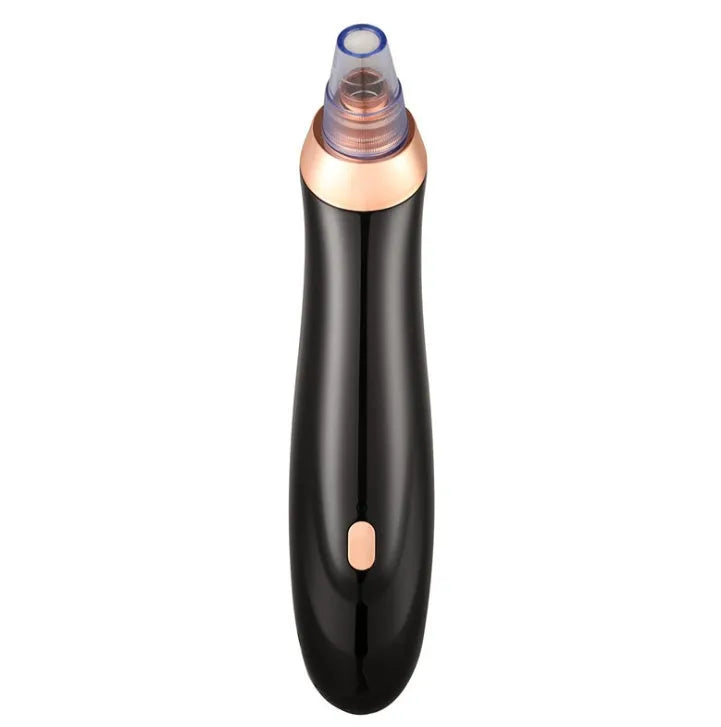 Electric blackhead remover pore cleaner tool with multiple nozzles on a white background.