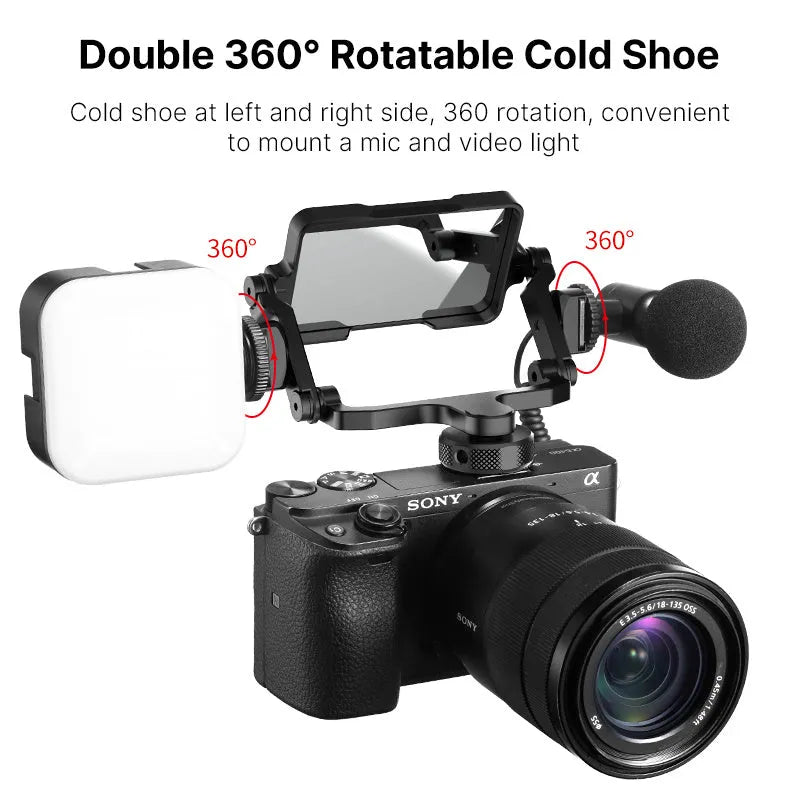 Ulanzi PT-14 universal flip mirror black aluminium alloy 12.2cm by 76cm for camera phone sports camera