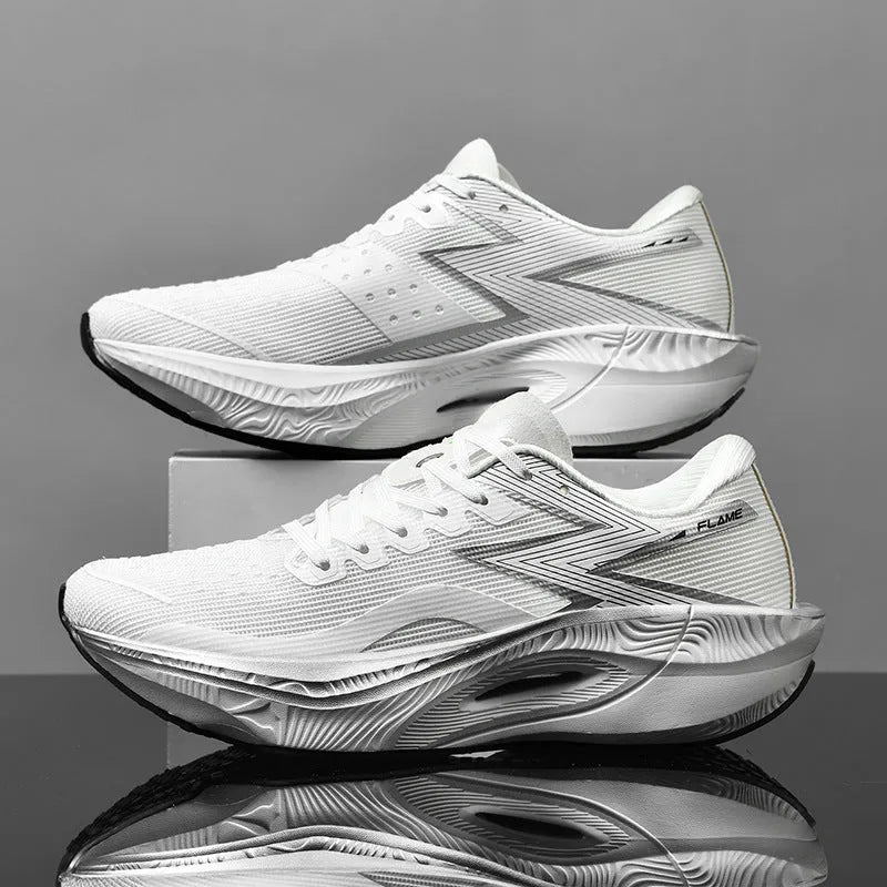 Marathon carbon plate racing shoes with MD sole and 3-5cm platform heel in multiple colour options