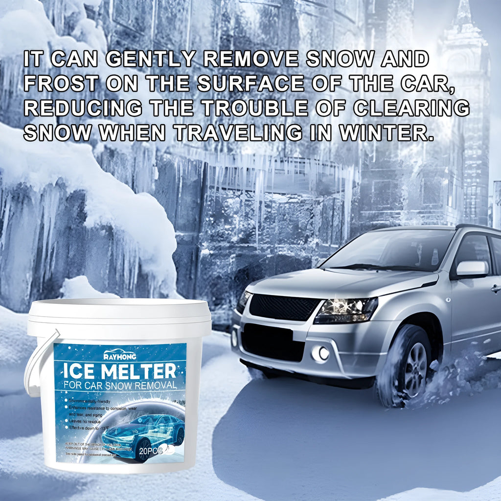 Car glass deicing defrost tablets 20 piece pack for winter windscreen ice removal