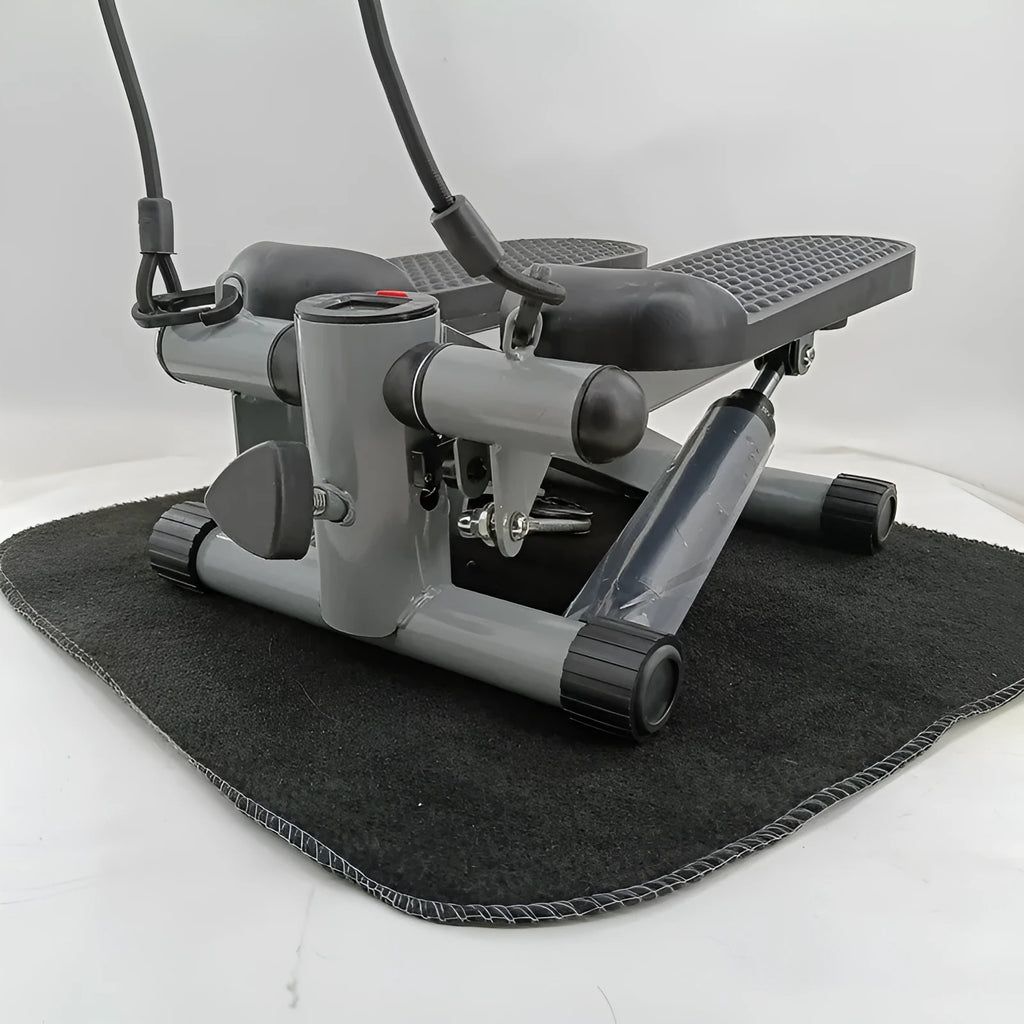 Silver grey hydraulic mini treadmill waist slimming machine for home and gym use