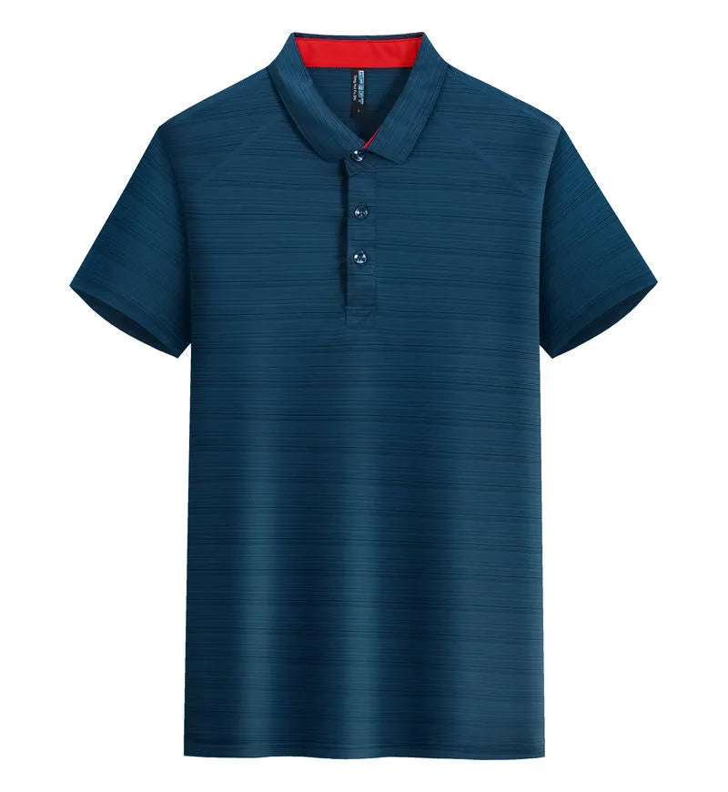 Quick-drying Crystal Silk lapel polo shirt for outdoor sports, available in multiple colours and sizes S-3XL