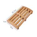 Wooden foot massager roller with six row large acupoint design for plantar and hand massage