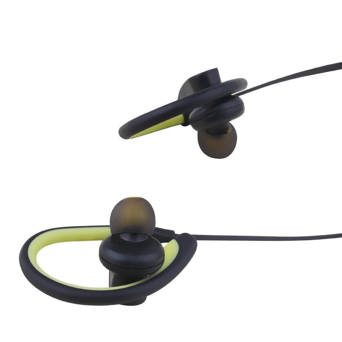 Wireless Bluetooth sports running headphones in blue, grey, red, and yellow colour options