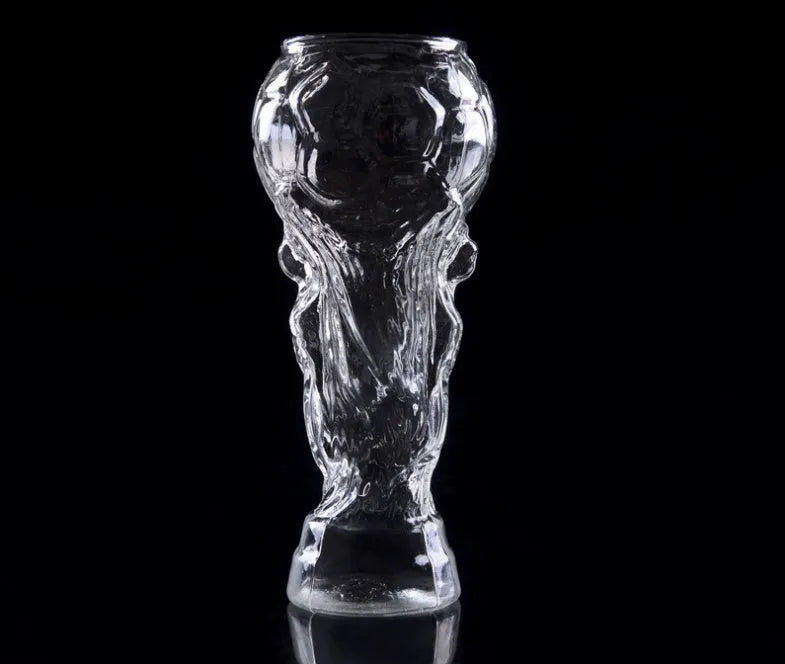 Hercules transparent beer cup with football design 450ml glassware