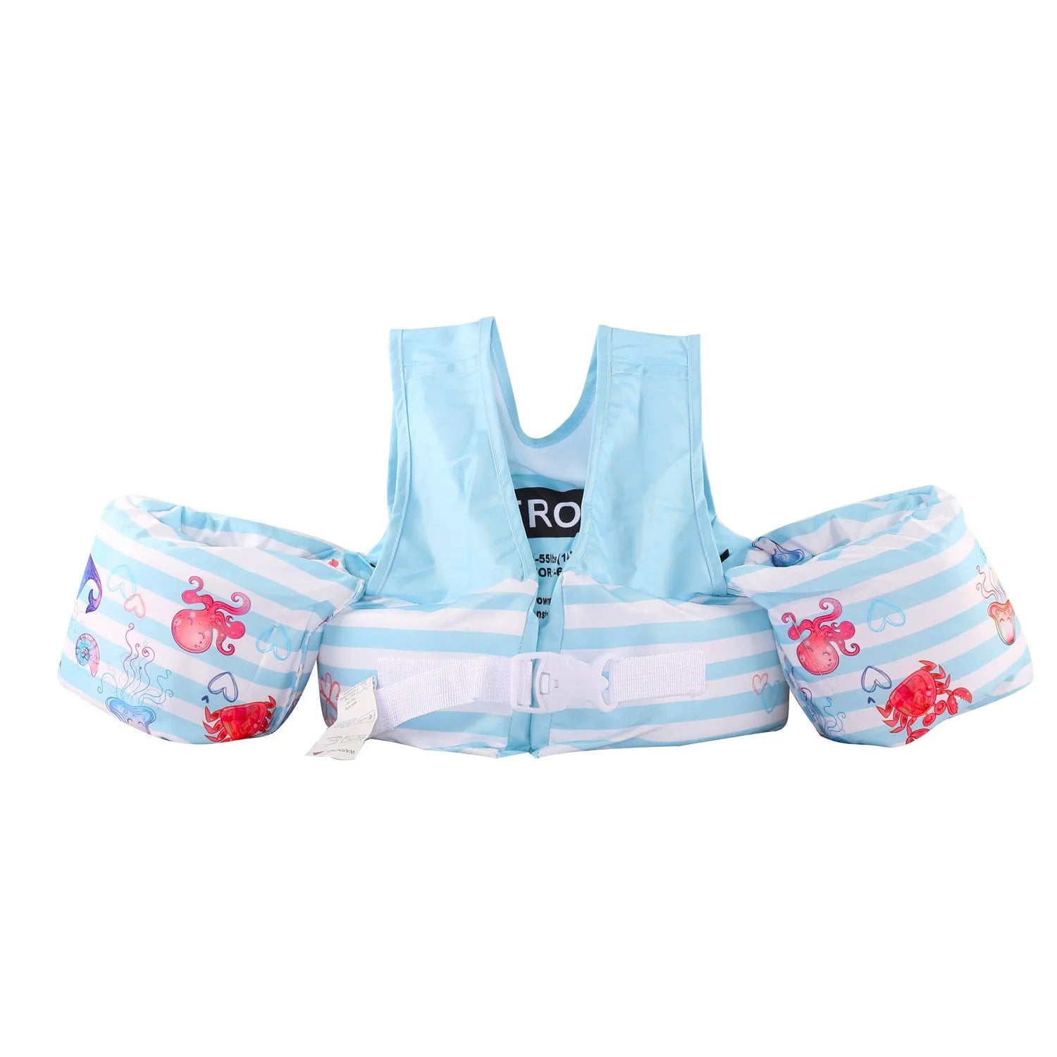 Cartoon children's arm swimming ring in polyester with lengthened design for swimming stability