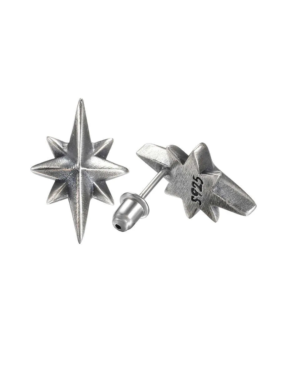 925 silver old stereo earrings approximately 12mm width 18mm height retro music jewellery