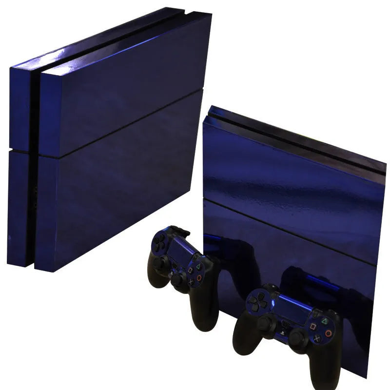 Gold plated PS4 protective film with matte finish showing colour options