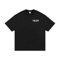 Black men's T-shirt with 3D digital printing, round neck, and short sleeves