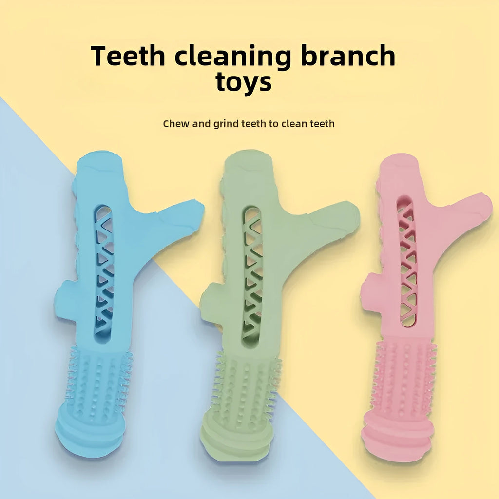 TPR puppy dental training toy in tree branch shape for small dogs and puppies