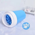 Dog foot washing cup paw washer in green with silicone bristles inside plastic cup