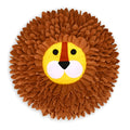 Brown Lion Sniffing Pad pet toy with textured surface for hiding dog or cat treats.