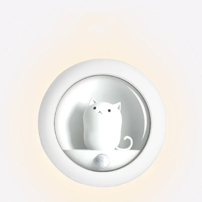 Baby bedside sleep lamp showing orange, pink, and white light options with a projection feature.
