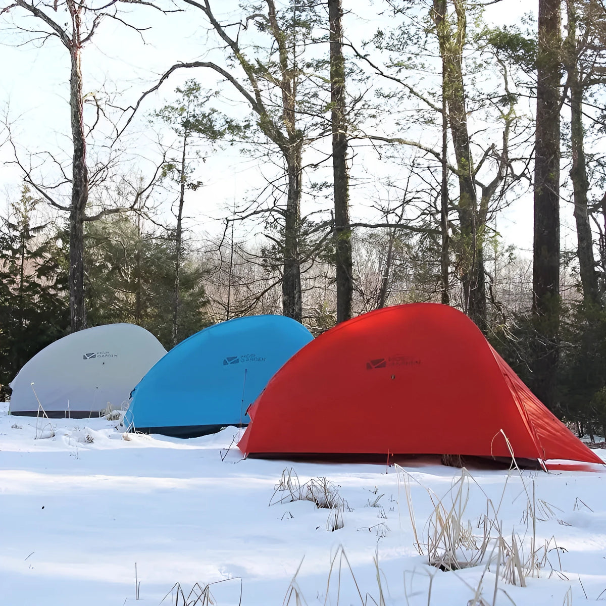 MU Gaodi New Double Qingqi 2 outdoor camping tent in moonlight white, aluminium alloy poles, waterproof 3000mm