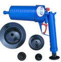 Air Power Drain Blaster Gun high-pressure manual pipe unblocker with four adaptor suckers