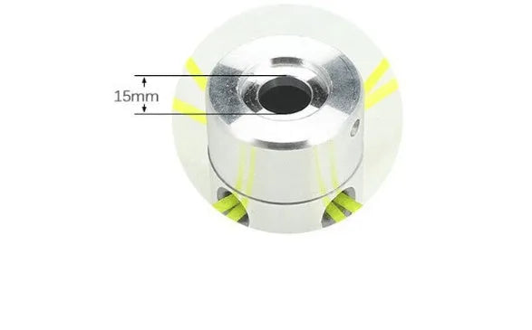 Luzhu silver aluminium lawn mower grass trimmer head replacement kit with four light yellow ropes and wrench