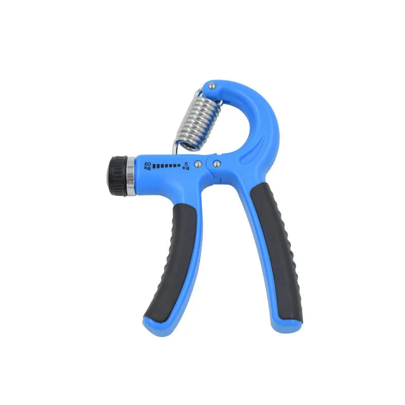 Adjustable hand-muscle developer spring grip in black for professional finger strength training