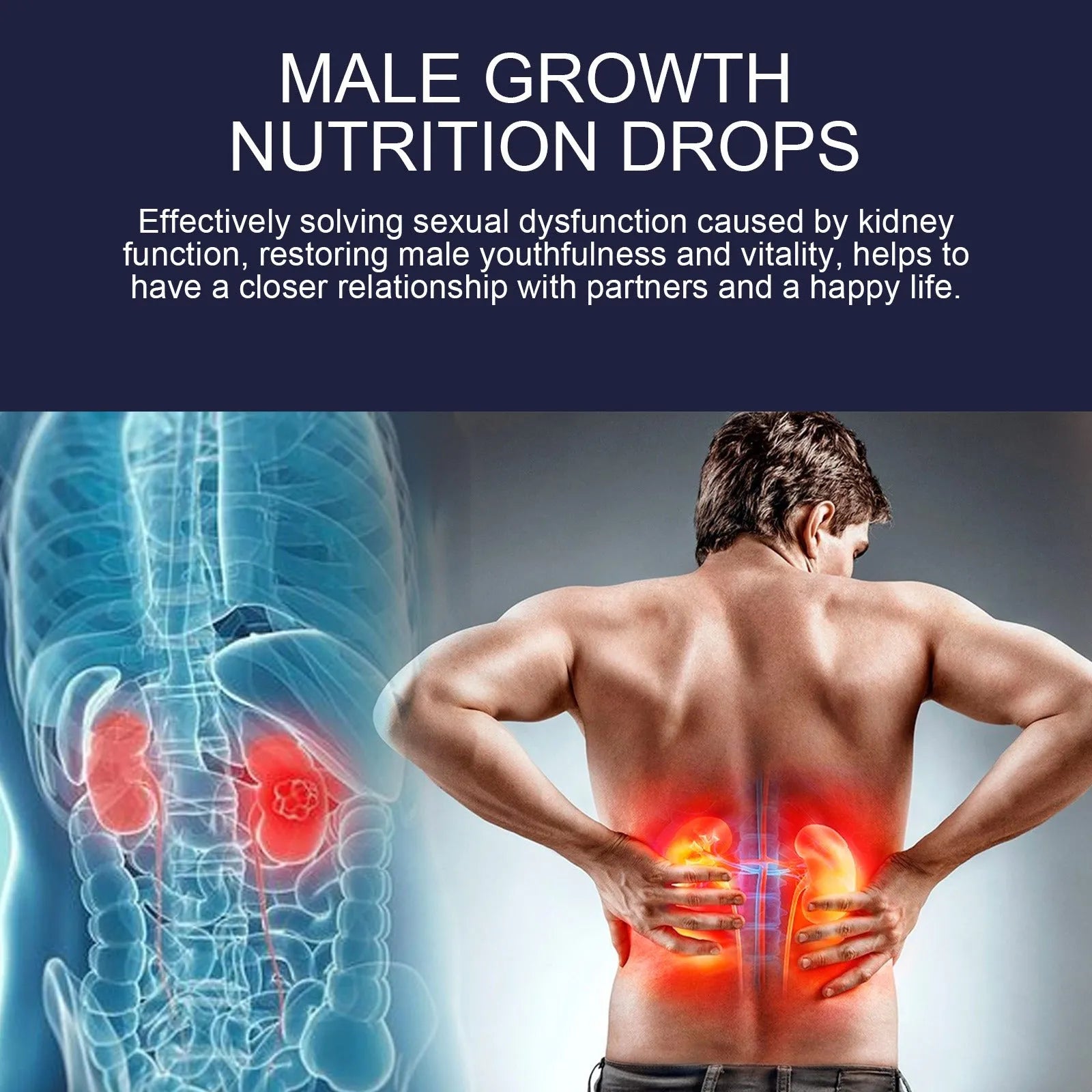 30ml Male Body Nutrition Drops bottle for universal skin type body care serum