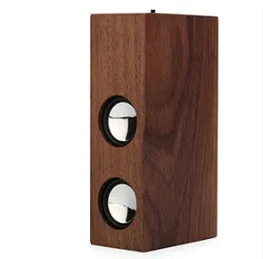Retro wooden Bluetooth speaker in bamboo, black walnut or sapele finish with 7-hour battery life