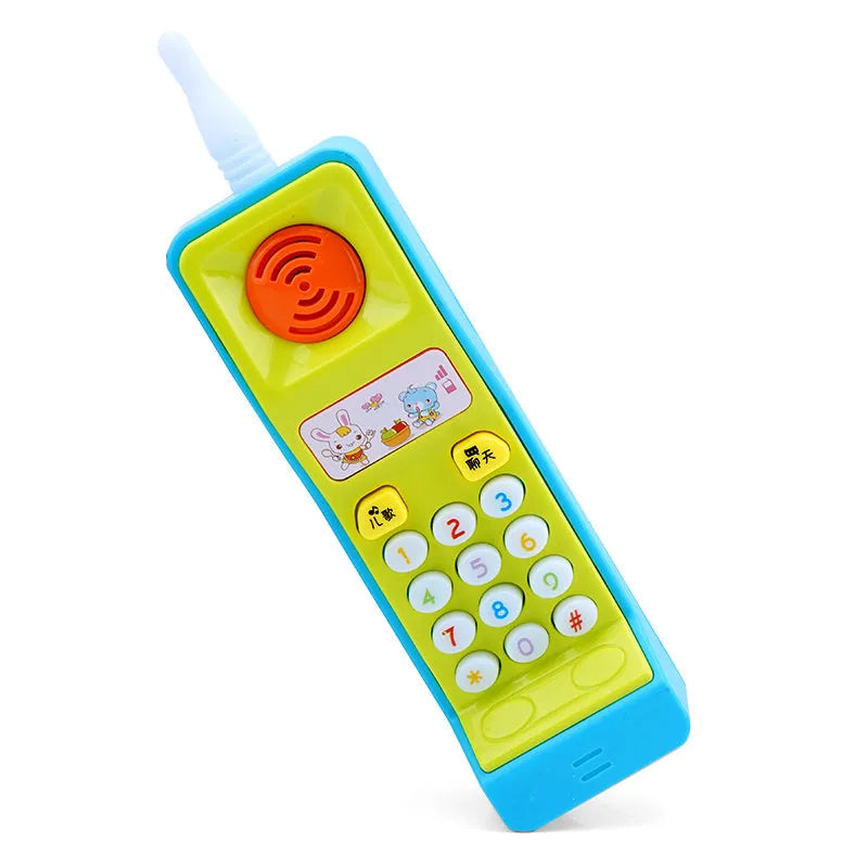 Children's educational toy with sound, light and music features showing cartoon animal design