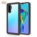 Huawei P30 smartphone case with wave point design in black and grass blue colours