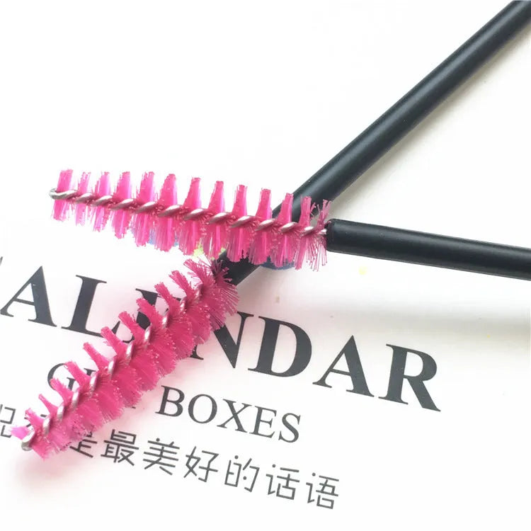 Disposable eyelash curler comb in black, blue, pink, rose red, white, and yellow colours, 10cm length
