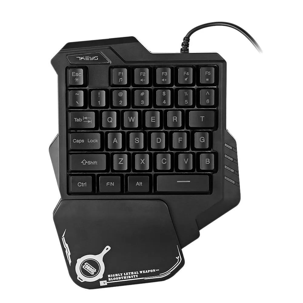 One-handed mechanical gaming keyboard with RGB backlighting, 23x18.5x4cm plastic body, 415g, G30 model