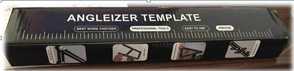 Aluminium alloy four-sided ruler angleizer template tool with sliding rulers locked into shape