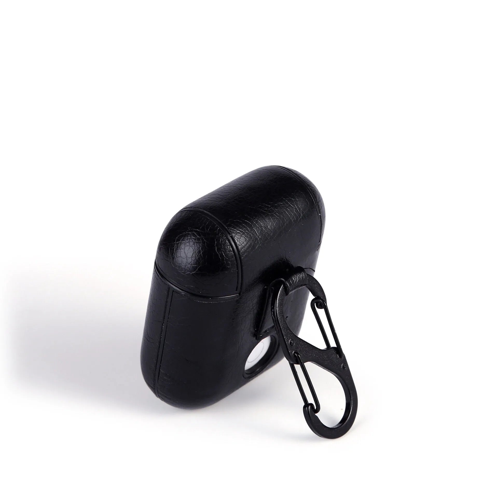 Genuine leather protective case for Apple Airpods charging box in black, brown, light brown, and red.