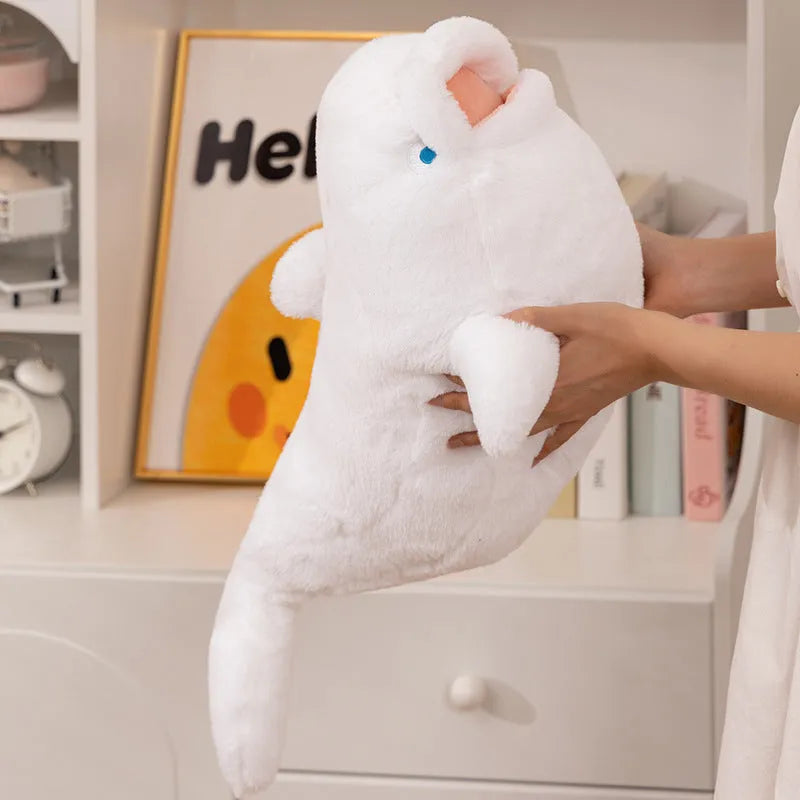 60cm killer whale plush toy in grey from Happy Ocean series, made of polyester fibre