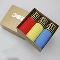 Men's 3 pack mid-waist plain boxer shorts in assorted colours cotton blend