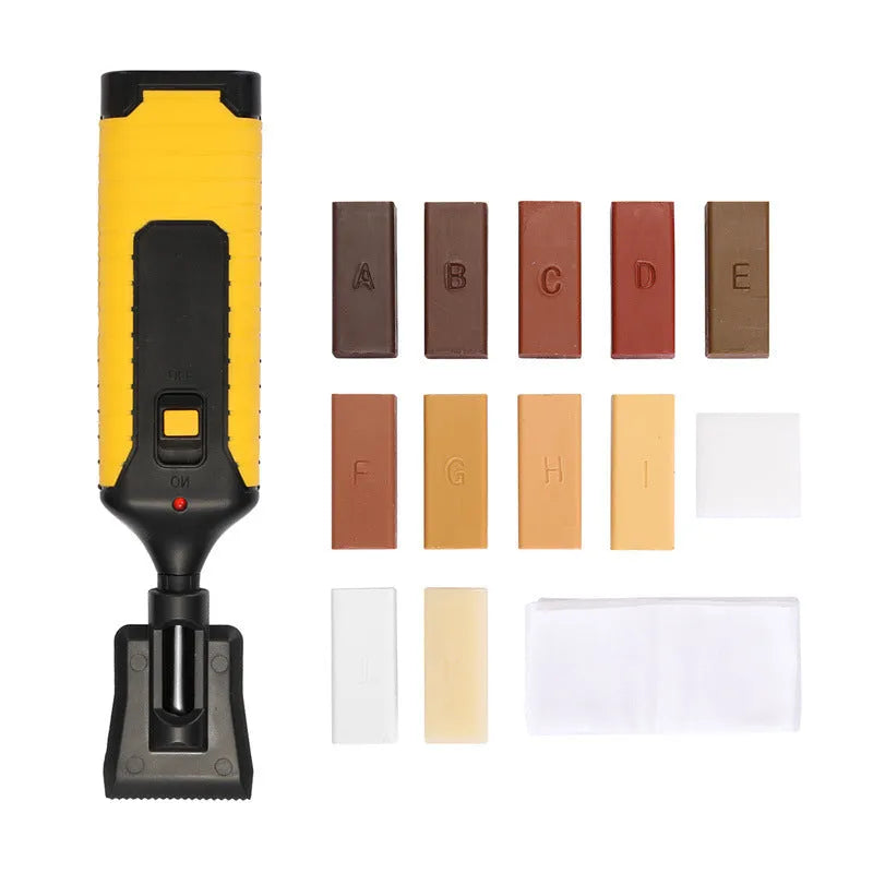 Floor repair tool set for DIY tile and furniture surface maintenance measuring 19cm