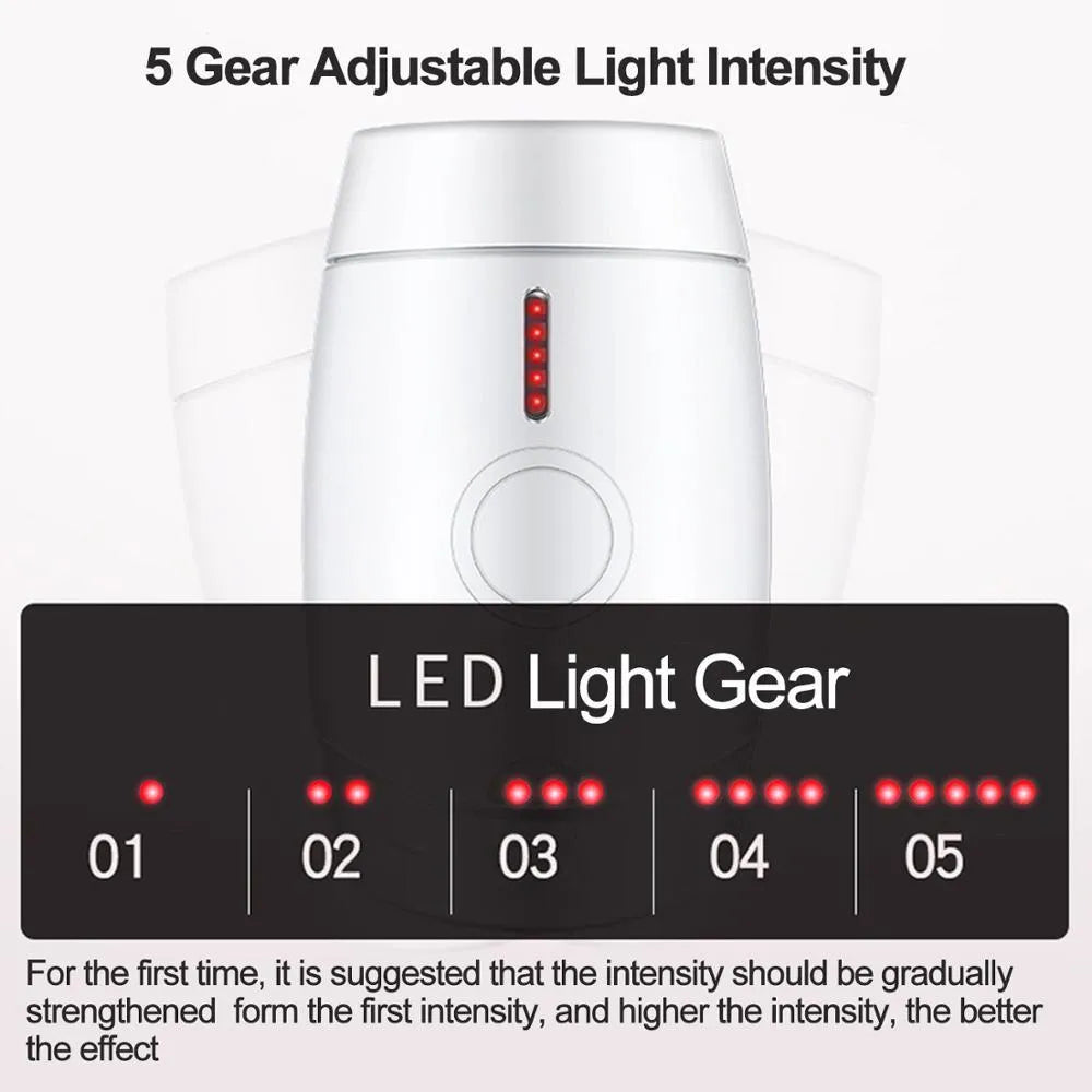 White home laser hair removal instrument with handheld design and UK plug