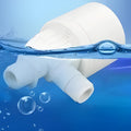 White nylon automatic float valve for purified water systems with thread size options