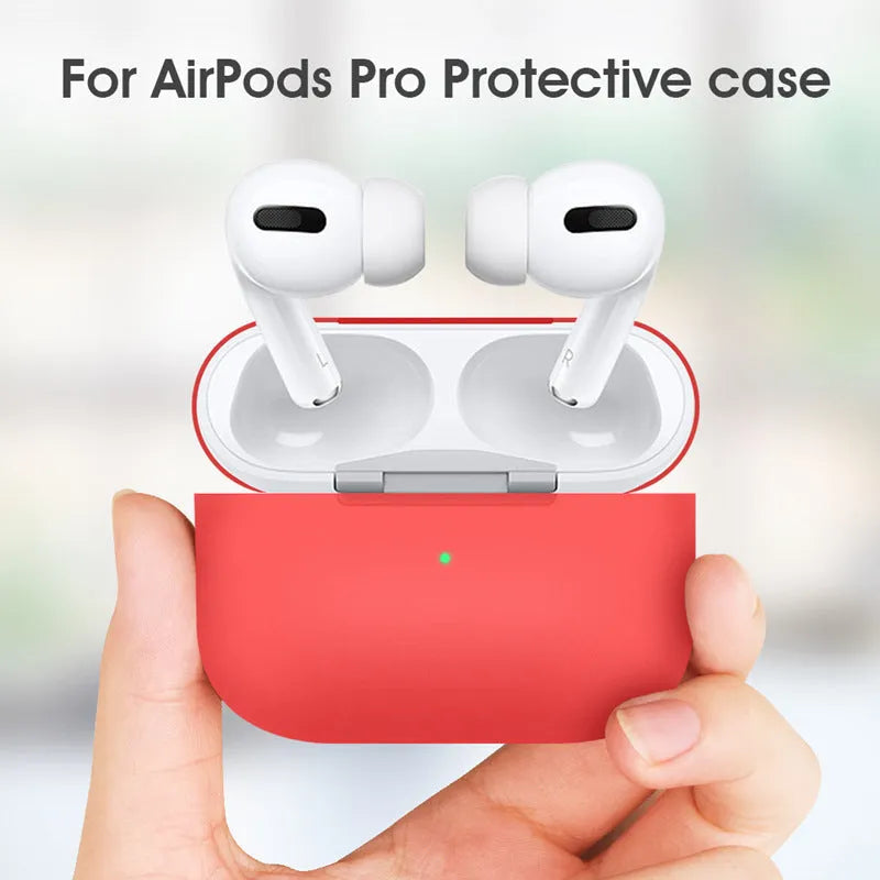 AirPods Pro silicone protective cover in multiple colours showing buckle-detailed and solid options