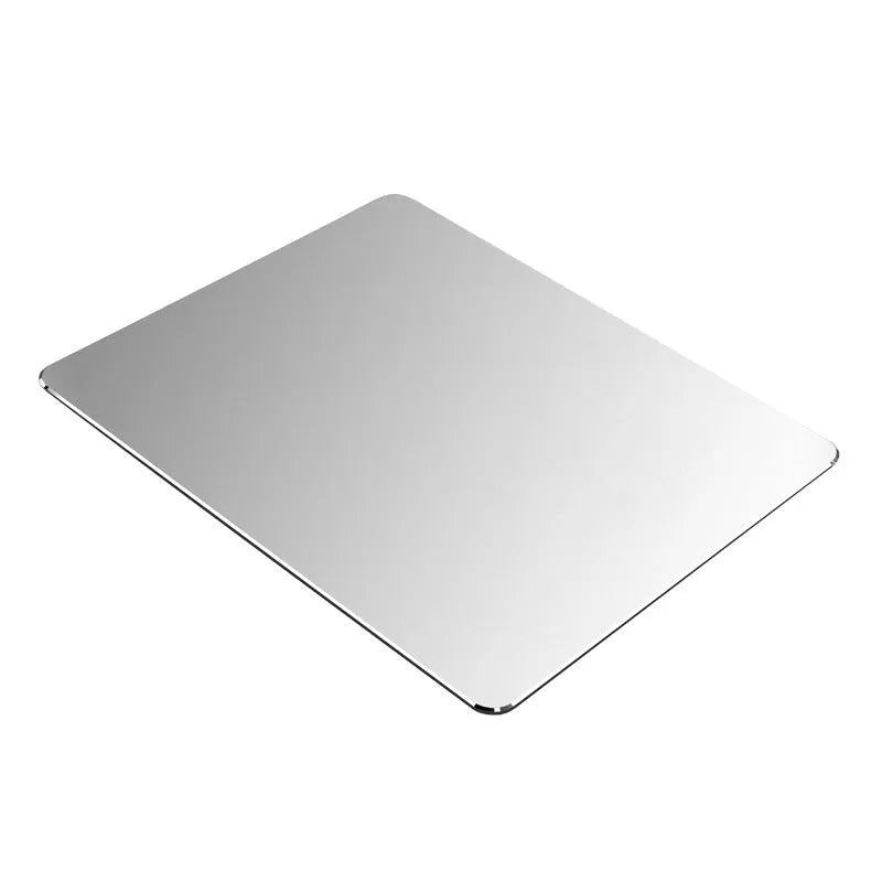 Aluminium alloy metal mouse pad hard double side in black showing surface texture