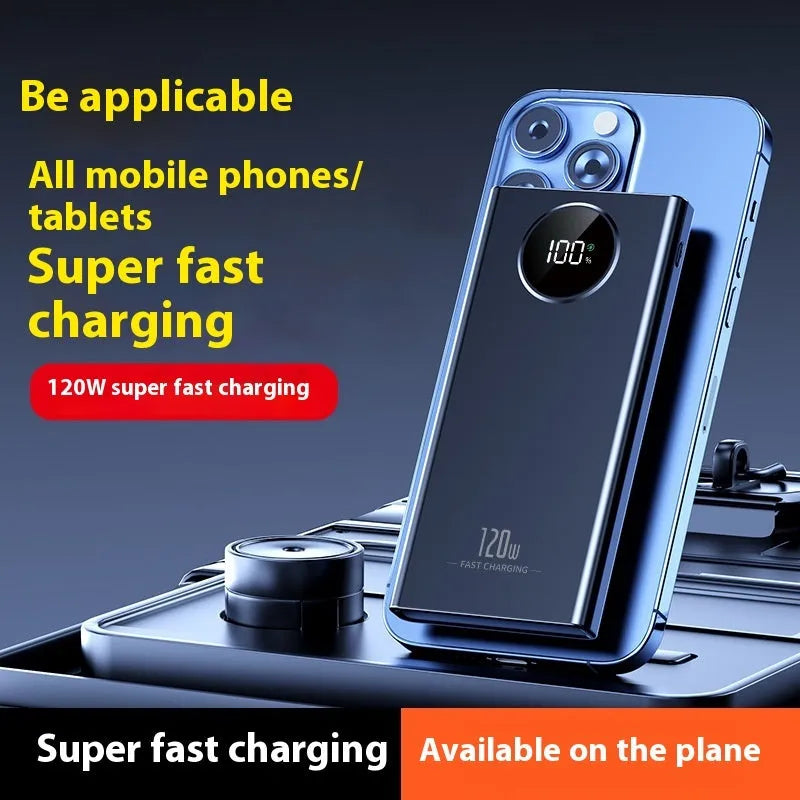 Fast charge power bank in black or white, 10000 MA or 20000 MA, 142 x 67.6 x 28.3 mm plastic shell