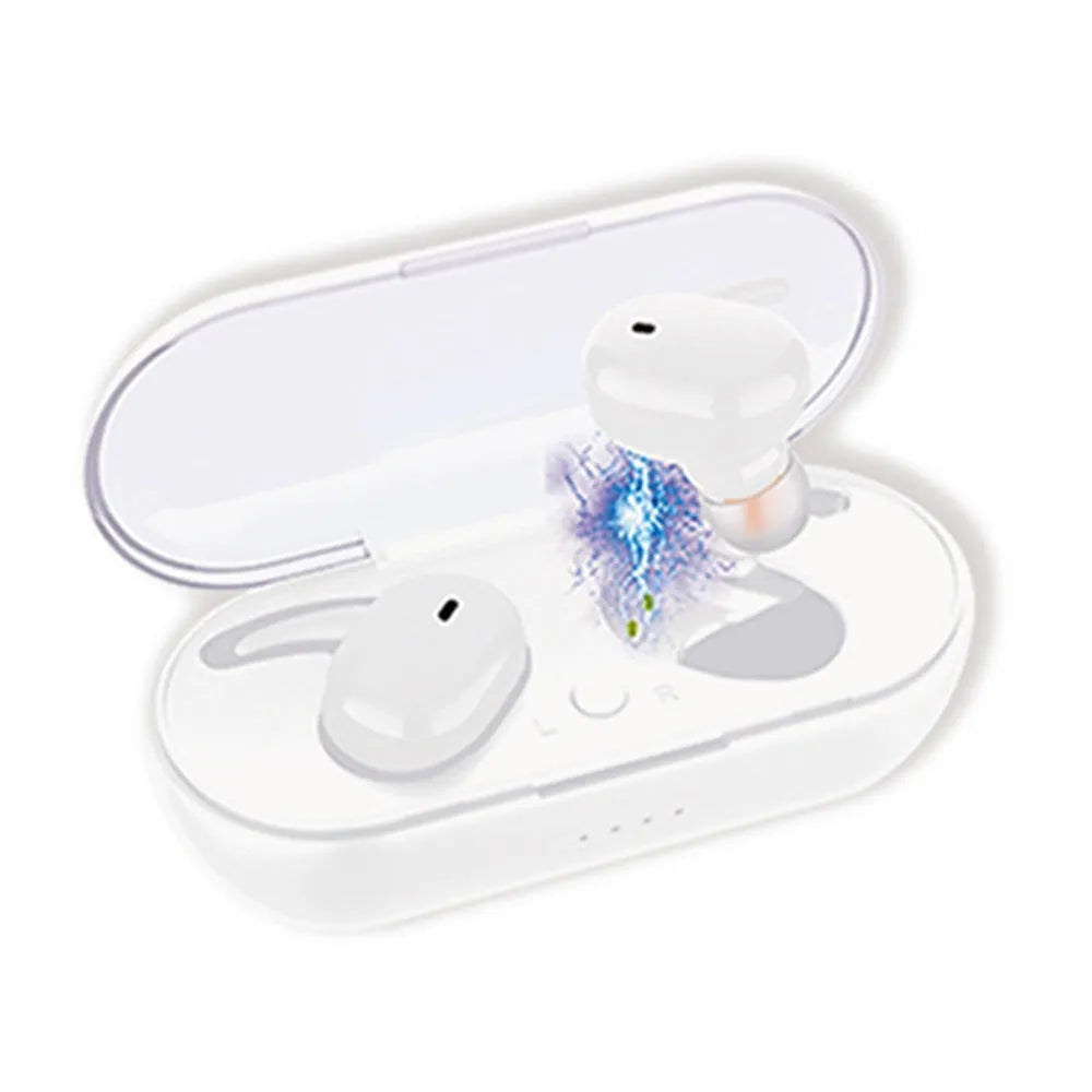 TWS4 Bluetooth headset with graphene vibration film and ergonomic design in black