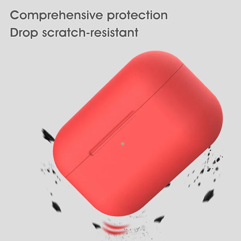 AirPods Pro silicone protective cover in multiple colours showing buckle-detailed and solid options