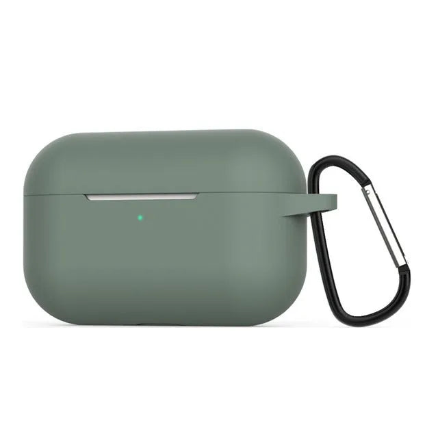 AirPods Pro silicone protective cover in multiple colours showing buckle-detailed and solid options