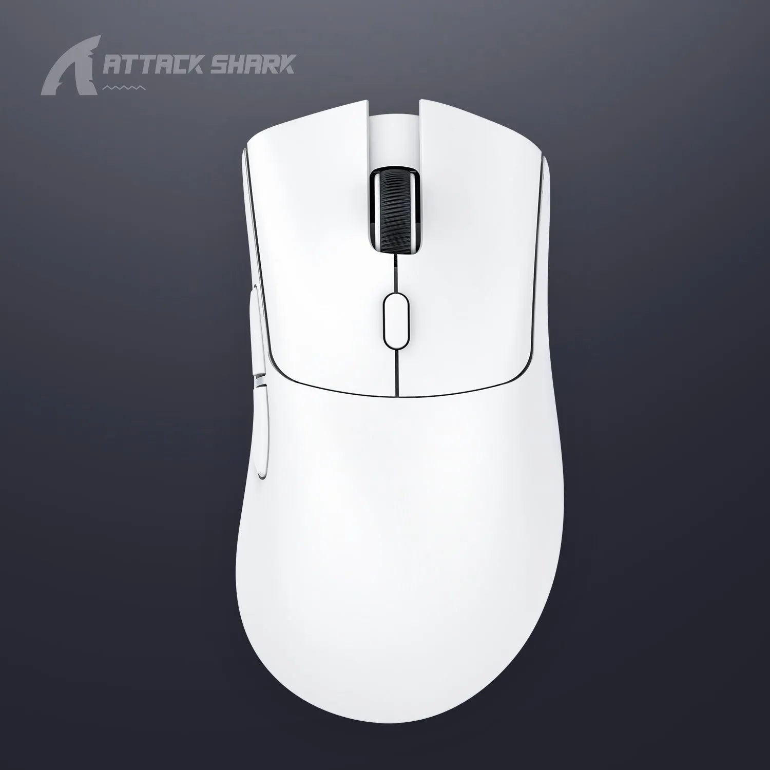 Attack Shark wireless Bluetooth mouse in black, white, or red colours on desk