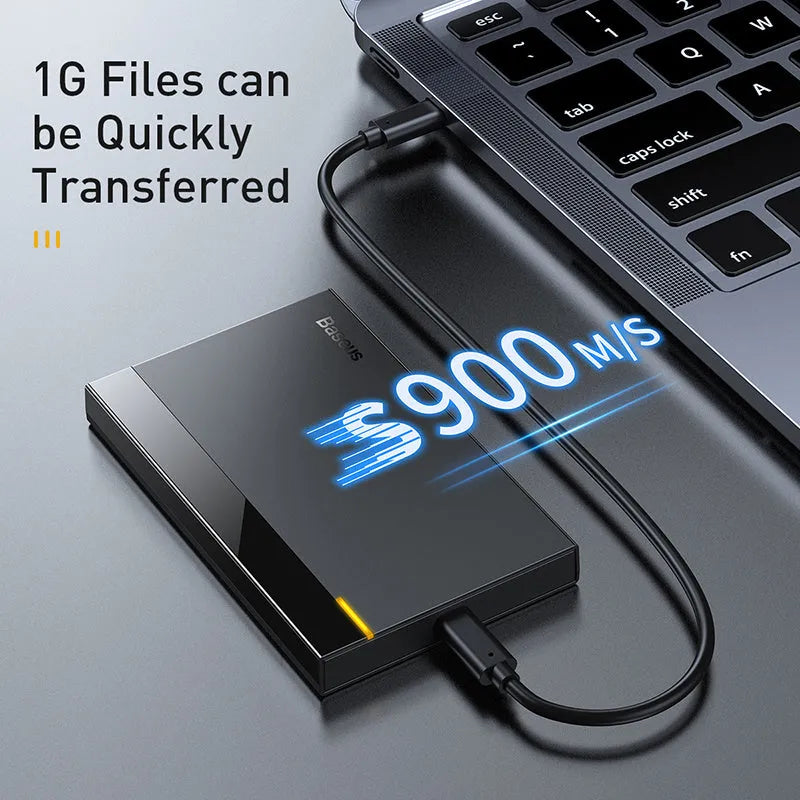 Universal 2.5 inch solid state hard disk enclosure with three interface options and smart hibernation