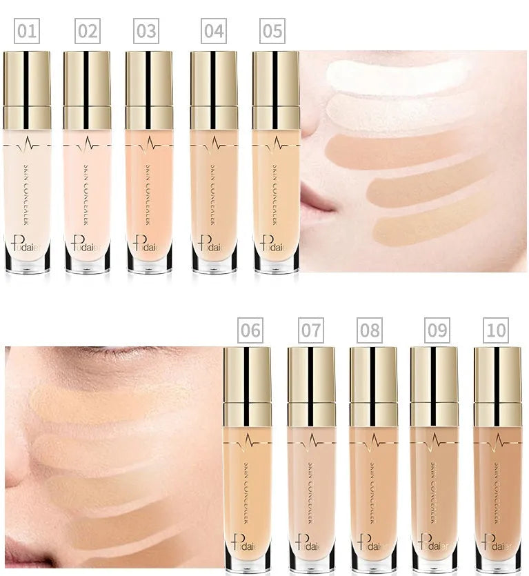 PUDAIER 5ml liquid concealer in tube packaging with colour options label