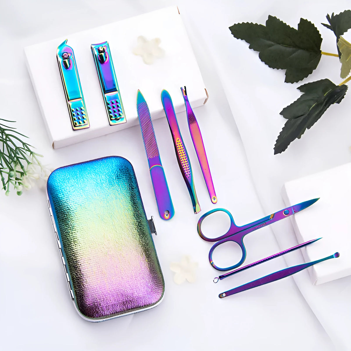 8-piece stainless steel nail clippers set with custom logo option