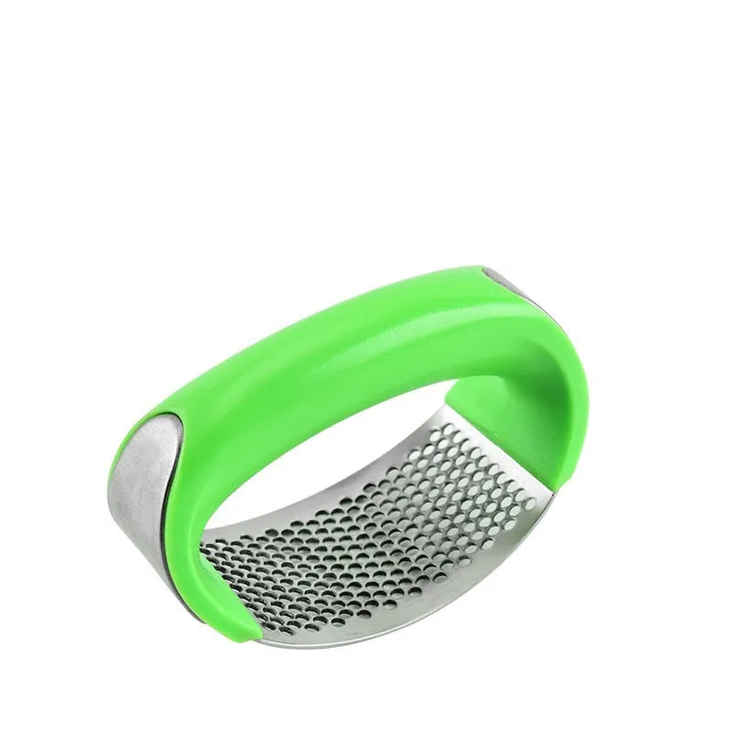 304 stainless steel garlic press with ergonomic handle in choice of colours