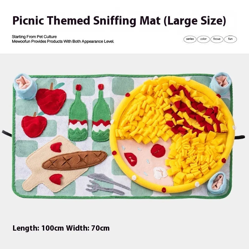 Themed dog sniffing mat enrichment toy in one of ten available designs